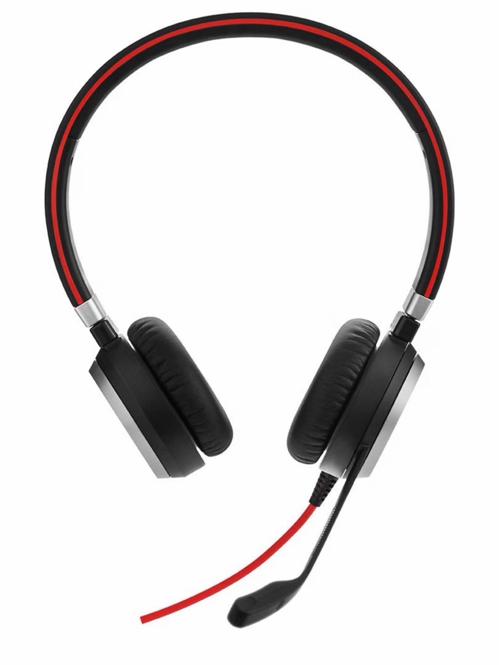 Jabra Black and Red Wired Headset with Boom Microphone - Picture 4 of 6